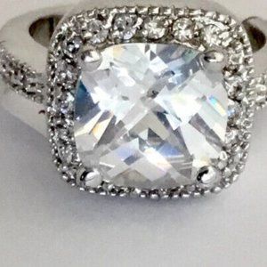 Lia Sophia "At Last" Silver Tone w/CZ wt. 8.2ct. Ring -
